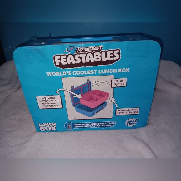 NWOT Mr. Beast Blue Lunch Box Unisex - Picture 2 of 7